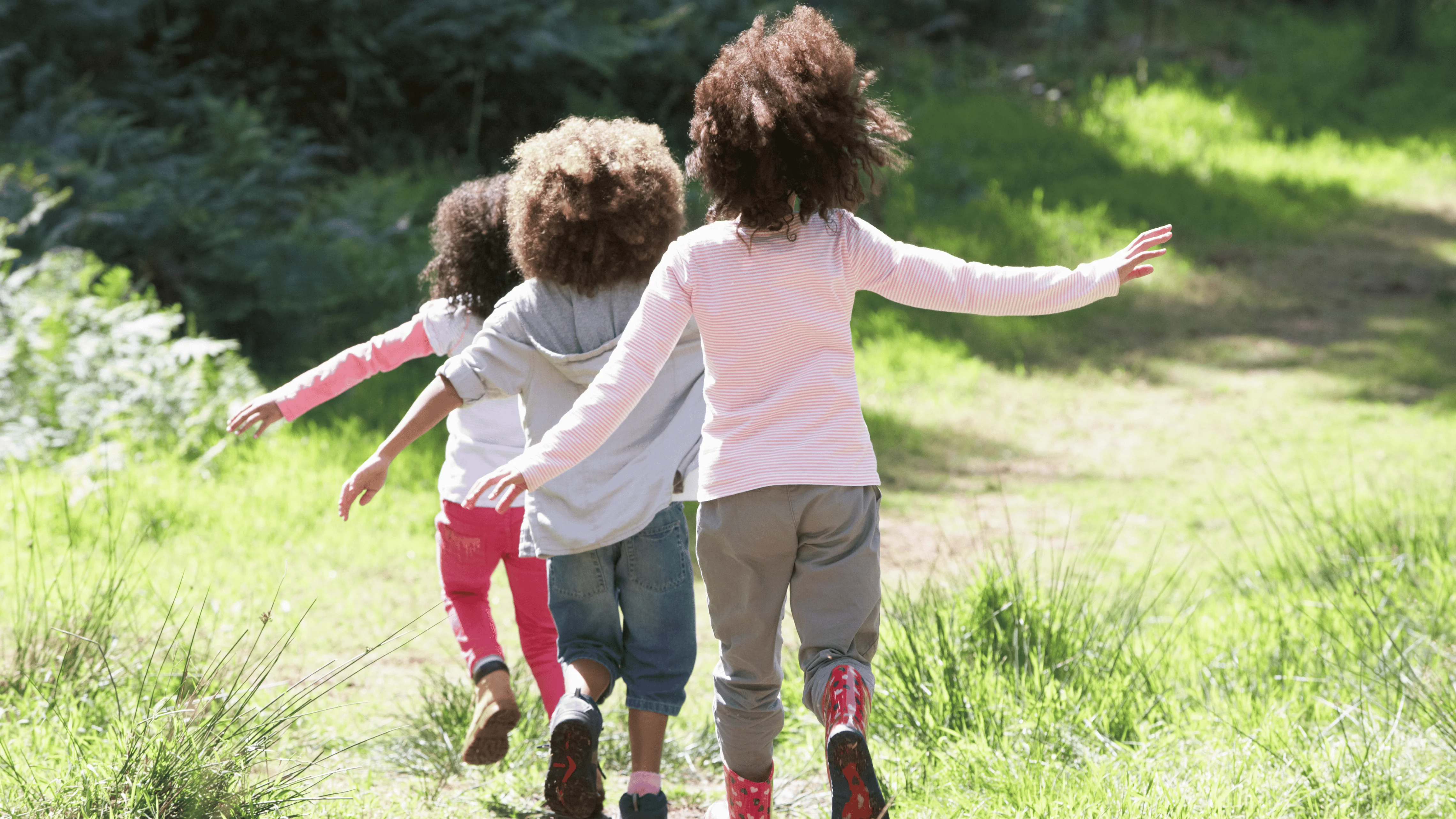 Three children playing
